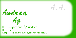 andrea ag business card