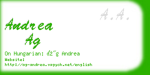 andrea ag business card